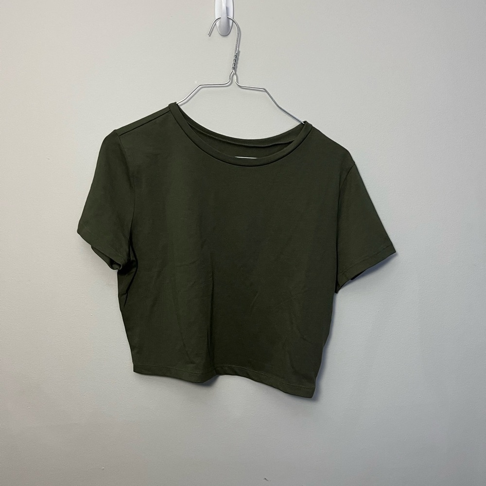 Wild Fable Green Crop Top T Shirt